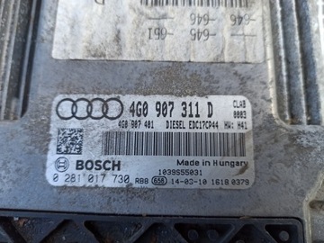 AUDI A6 C7 4G0 3.0 TDI CLA MODUL JEDNOTKA ŘÍZENÍ MOTORU 4G0907311D