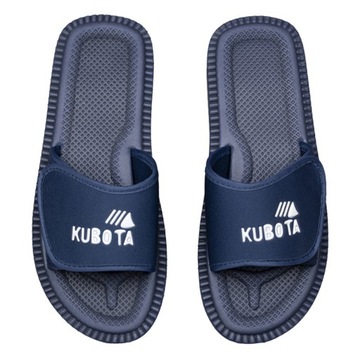 KLAPKI DAMSKIE SPORTOWE 42 GRANATOWE KUBOTA RZEP PIANKOWE DOMOWE LETNIE 42