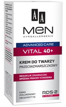 AA MEN 40+ Przeciwzmarszczkowy krem do twarzy