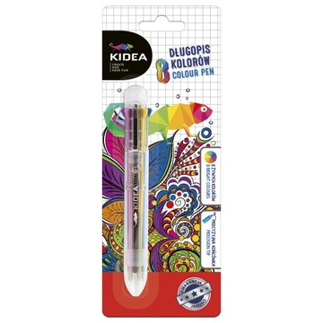 Długopis Szkolny 8w1 Automatyczny 8 Intensywnych Kolorów Kidea D8KA