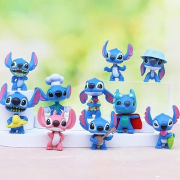 FIGURKI ANGEL ANDZIA I STITCH STICH STICZ LILO ZESTAW 10 FIGUREK W PUDEŁKU