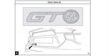 ZNAK ZNAKY LOGO NÁPIS NA KRYT ZADNÍ TOYOTA GT86 2012-