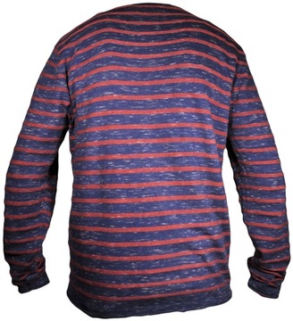 JACK&JONES sweter STRIPED blue KNIT _ L