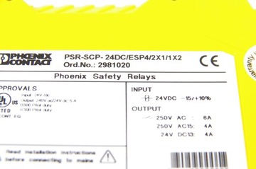 ФЕНИКС КОНТАКТ PSR-SCP-24DC/ESP4/2X1/1X2 2981020