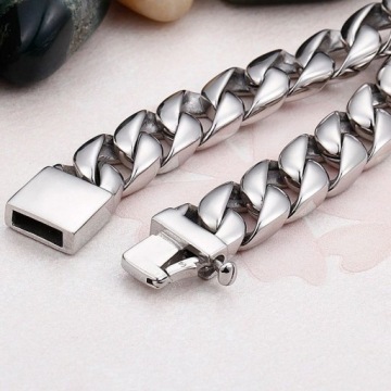 КЛАССИЧЕСКИЙ СЕРЕБРЯНЫЙ БРАСЛЕТ, СТАЛЬ 316L