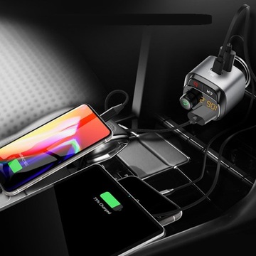 TRANSMITER FM ADAPTER BLUETOOTH USB SD MP3 QC 3.0