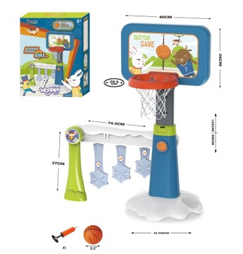 НАБОР 2 В 1 БАСКЕТБОЛЬНЫЕ ФУТБОЛЬНЫЕ ВОРОТА WOOPIE BALL НАСОС АКСЕССУАРЫ