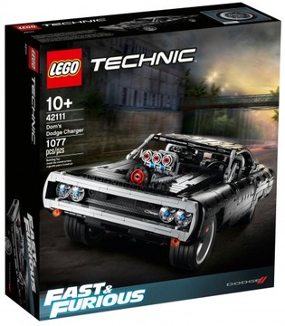 KLOCKI LEGO TECHNIC SAMOCHÓD DOM'S DODGE CHARGER SZYBCY I WŚCIEKLI 42111