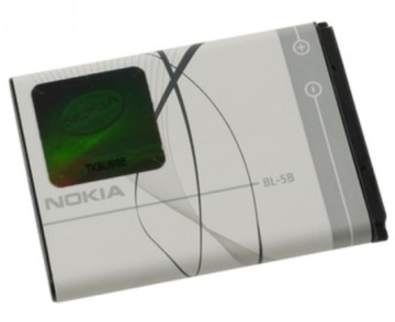ОРИГИНАЛЬНЫЙ НОВЫЙ АККУМУЛЯТОР NOKIA BL-5B 6020 6021 6060 6070 6120 7360 5300