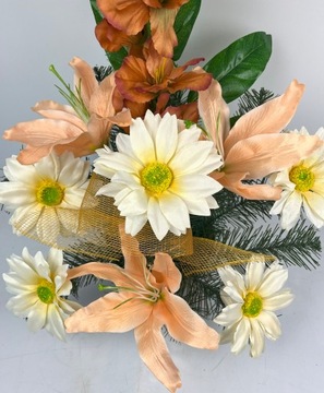 украшение кладбища МОГИЛА композиция НАБОР памятник ИСКУССТВЕННЫЕ ЦВЕТЫ букет