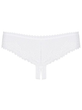 Белые сексуальные стринги OPEN Alabastra Obsessive S/M