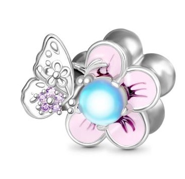 Charms Kwiatek Charms Charmsy Zawieszki do bransoletek Charms Srebro s925