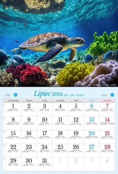 Kalendarz 2024 ścienny planszowy EGZOTYCZNE KRAJOBRAZY
