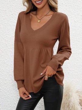SHEIN LUNE brązowy sweterek luźny damski M