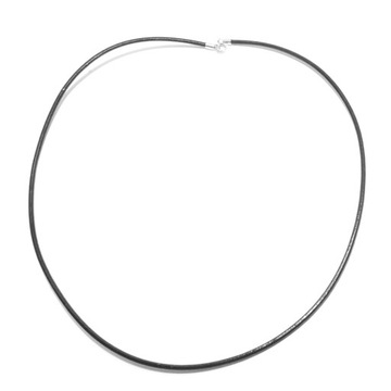 Rzemyk ze srebrnym zapięciem rzemień 2 mm 55 cm