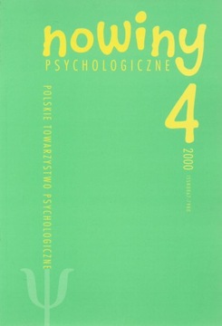 Nowiny psychologiczne 4 z 2000 [spis]