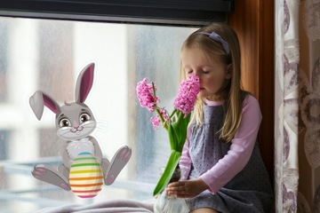 НАКЛЕЙКА ПАСХАЛЬНЫЙ ЗАЯЧИК 4А