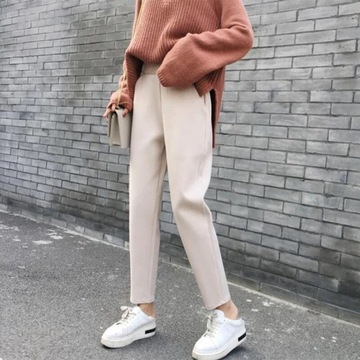 Women Pants Solid Color 2022 Autumn Winter Straigh