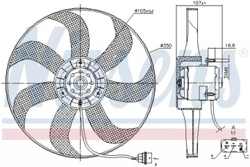 NISSENS VENTILÁTOR CHLADIČŮ VW LUPO POLO 9N