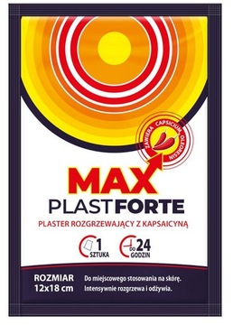 MAX PLAST FORTE plaster rozgrzewający z Kapsaicyną 50 sztuk