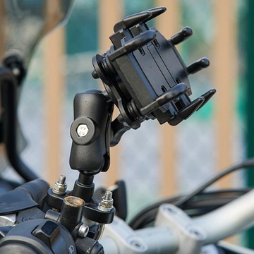 UCHWYT MOTOCYKLOWY NA TELEFON MOTOCYKL AMORTYZACJA 8 PAZURÓW