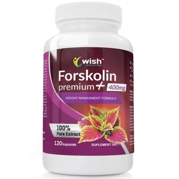 WISH FORSKOLIN PREMIUM+ 400MG 120CAP SPALACZ REDUKCJA BÓL STANY ZAPALNE