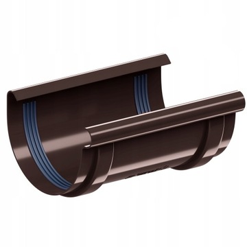 ZŁĄCZKA RYNNY KROP PCV fi 75 ral 8017 BRĄZ