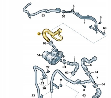 VOLKSWAGEN NOVÝ PŘÍVOD VODY OE 5Q0122157CE