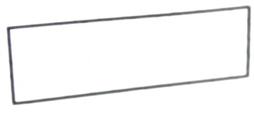 RAMKA RADIOWA ISO 2MM KOLOR CZARNY - WYMIARY WEWNĘTRZNE 182x53mm