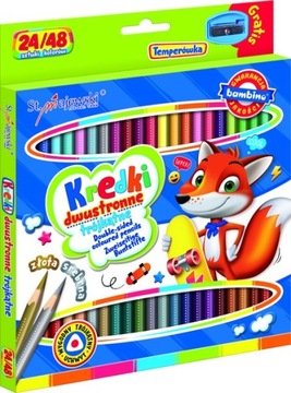 BAMBINO 24x KREDKI SZKOLNE Ołówkowe 24/48 kolory