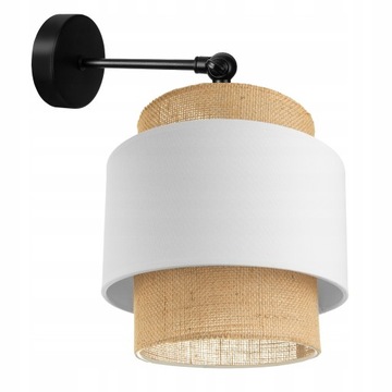 LAMPA KINKIET ścienny regulowany LOFT ABAŻUR Boho