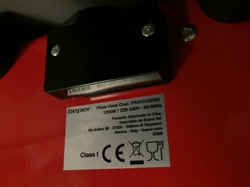 BEPER P101CUD300 ПЕЧЬ ДЛЯ ПИЦЦЫ 0 л красный