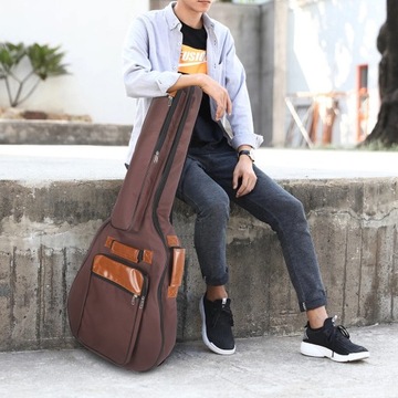 ЧЕХОЛ ДЛЯ ГИТАРЫ 42-ДЮЙМОВЫЙ РЮКЗАК КОРИЧНЕВЫЙ ПОРТАТИВНЫЙ СУМКА-ЧЕХОЛ БОЛЬШОЙ