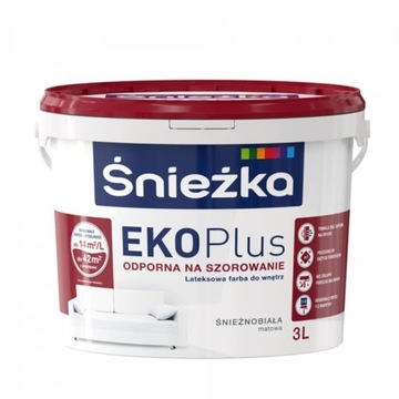 Farba biała Eko plus 3 L ŚNIEŻKA