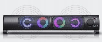 ЗВУКОВАЯ БАР 2-в-1 BLUETOOTH 2.0 USB-ДИНАМИКИ со светодиодной подсветкой RGB