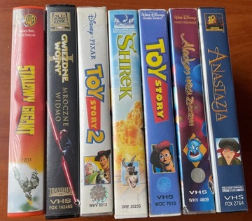 Видеокассеты «История игрушек Шрек Аладдин» Disney Disney VHS