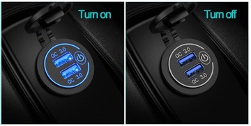 РАЗЪЕМ ДЛЯ БЫСТРОЙ ЗАРЯДКИ USB QC 3.0 ВКЛ./ВЫКЛ. СЕНСОРНЫЙ БЕЛЫЙ