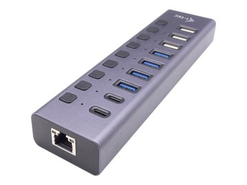 Концентратор USB 3.0/USB-C, 9 портов LAN + адаптер питания