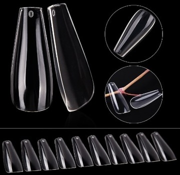 Формы кончиков ногтей балерина гроб прозрачный прозрачный 12