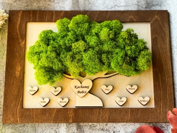 КАРТИНА МОХ БОНСАЙ МОХ ЦЕЛЛИУМ ЖИВАЯ КАРТИНА ДЕРЕВО ЖИЗНИ ПОДАРОЧНАЯ РАМКА