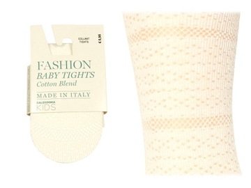 Calzedonia rajstopki ecru ażurowe (6-12 mies.)