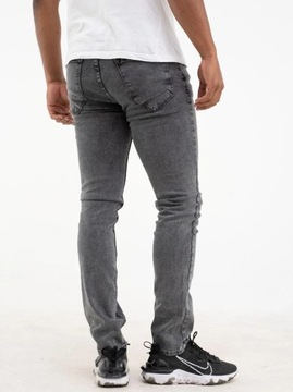 SPODNIE MĘSKIE JEANSOWE DENIM PL MODNE WYGODNE Basic Slim 6220 Czarne 31