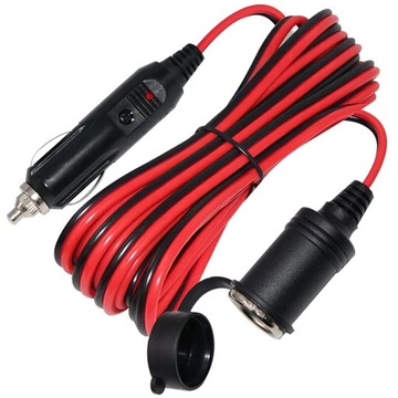 Удлинитель гнезда прикуривателя 400 см. МОЩНАЯ штепсельная розетка 15 А, 16 AWG, медь