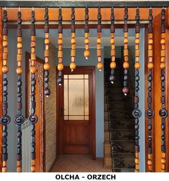 ДЕРЕВЯННАЯ ШТОРА С БИСЕРАМИ 80см - подарок