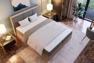 Континентальная кровать Leoni II 140x200 см LOFT, обитая матрасом