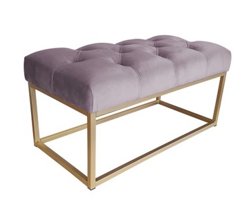 Ławka CHESTERFIELD LOFT podstawa złota pufa podnóż
