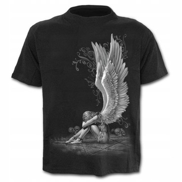 MĘSKA KOSZULKA T-SHIRT nadruk 3D MOTOCYKL ROCK