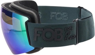 Защитные очки для катания на лыжах и сноуборде 4F с разноцветным покрытием и футляром.