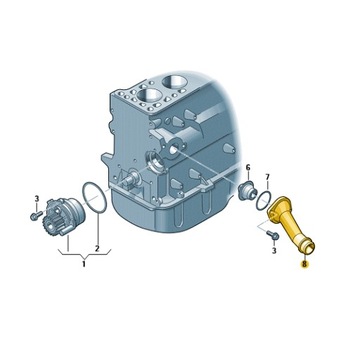 ВТУЛКА ВОДЯНОЙ ТРУБЫ ДЛЯ ТЕРМОСТАТА 06A121121C