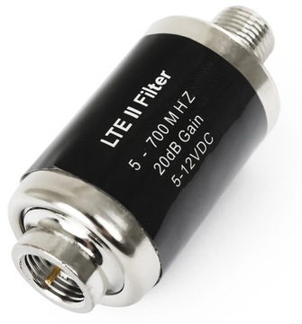 Усилитель сигнала ТВ-антенны для антенн DVB-T2 20 дБ 12 В для кабеля